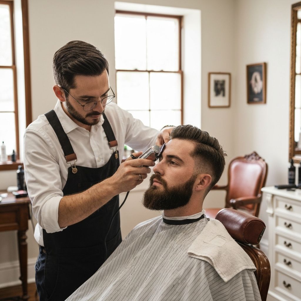 Arreglo de barba con acabado impecable